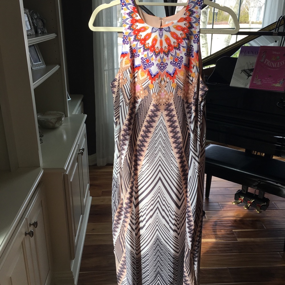 Anthropologie silk maxi dress.